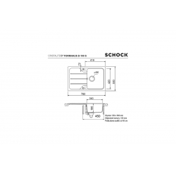 Zlewozmywak Schock FORMHAUS D-100S Croma Cristalite